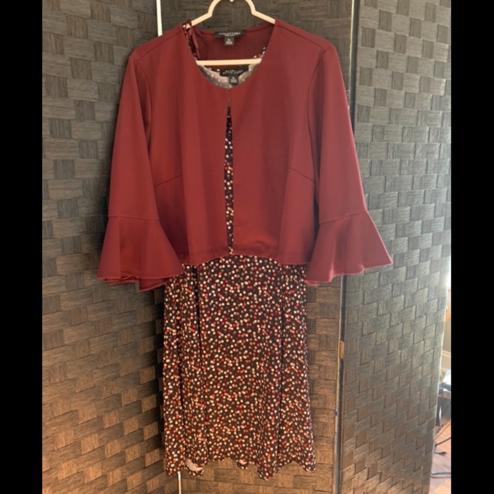 Perceptions Confetti Dot Dress with Jacket